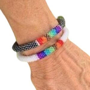 Sashka White Chakra & Silver Chakra Bracelet Pair!